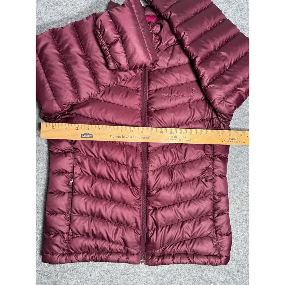 Marmot Jacket Womens Small Maroon Red/Purple 700 Fill Down Puffer Coat - Picture 14 of 14